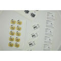 Custom shiny gold silver foil label stickers printing